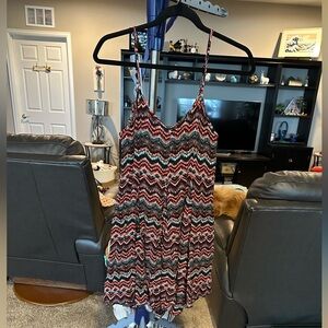Lily Rose multi-colored spaghetti strap dress size medium